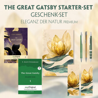 The Great Gatsby Starter-Paket Geschenkset 2 Bücher (mit Audio-Online) + Eleganz der Natur Schreibset Premium, m. 2 Beil