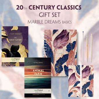 20th Century Classics Books-Set (with audio-online) Readable Classics Geschenkset + Marmorträume Schreibset Basics, m. 2
