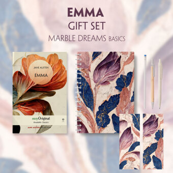 Emma (with audio-online) Readable Classics Geschenkset + Marmorträume Schreibset Basics, m. 1 Beilage, m. 1 Buch