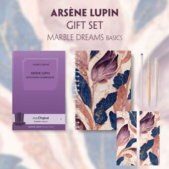 Arsène Lupin, gentleman-cambrioleur (with audio-online) Readable Classics Geschenkset + Marmorträume Schreibset Basics,