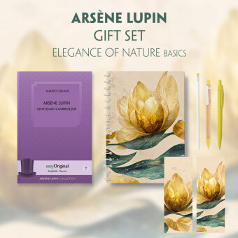 Arsène Lupin, gentleman-cambrioleur (with audio-online) Readable Classics Geschenkset + Eleganz der Natur Schreibset Bas