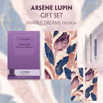 Arsène Lupin, gentleman-cambrioleur (with audio-online) Readable Classics Geschenkset + Marmorträume Schreibset Premium,