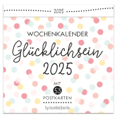 Postkartenkalender Glücklichsein 2025 by konfettiberlin