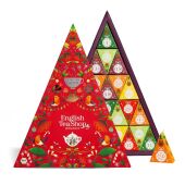 Tee Adventskalender "Mosaik rot", BIO, 25 Pyramidenbeutel