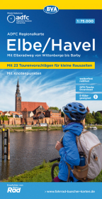 ADFC-Regionalkarte Elbe/Havel, 1:75.000, mit Tagestourenvorschlägen, mit Knotenpunkten, reiß- und wetterfest, E-Bike-gee