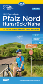 ADFC-Regionalkarte Pfalz Nord/ Hunsrück/ Nahe, 1:75.000, mit Tagestourenvorschlägen, reiß- und wetterfest, E-Bike-geeign