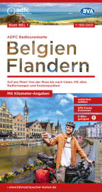 ADFC-Radtourenkarte BEL 1 Belgien Flandern 1:150.000, reiß- und wetterfest, E-Bike geeignet, GPS-Tracks Download