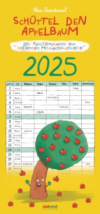 Schüttel den Apfelbaum - der Familienplaner zur beliebten Mitmachbuchreihe von Nico Sternbaum - Monats-Wandkalender 2025