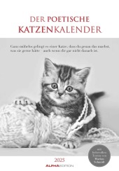 Alpha Edition - Der poetische Katzenkalender 2025 Bildkalender, 23,7x34cm, Wandkalender mit Platz für Notizen und vielen