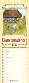 Bauernkalender 2025 - Streifen-Kalender 15x42 cm - mit 100-jährigem Kalender und Bauernregeln - Wandplaner - Küchenkalen