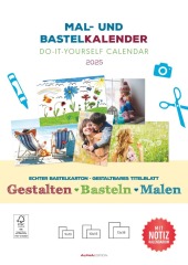 Mal- und Bastelkalender 2025 mit Platz für Notizen - weiß - 21 x 29,7 - Do it yourself calendar A4 - datiert - Foto-Kale