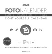 Foto-Bastelkalender weiß 2025 - Do it yourself calendar 21x22 cm - datiert - Kreativkalender - Foto-Kalender - Alpha Edi