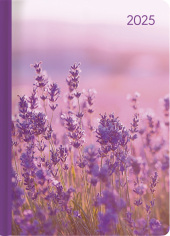 Lady Journal Lavender 2025 - Blume - Taschenkalender A6 - Weekly - 192 Seiten - Notiz-Buch - Termin-Planer - Alpha Editi