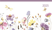 Alpha Edition - Ladytimer Pad Flower Field 2025 Taschenkalender, 15,6x9cm, Kalender mit 128 Seiten, im praktischen Querf