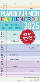 Alpha Edition - Planer für mich XL 2025 Familienplaner, 22x45cm, Familienkalender mit 2 Spalten für Termine, viel Platz