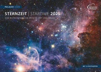 PALAZZI - Sternzeit 2025 Wandkalender, 70x50cm, Posterkalender mit brillanten Aufnahmen aus unserem Universum, eine astr