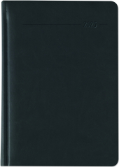 Zettler - Buchkalender Tucson 2025 schwarz, 15x21cm, Taschenkalender mit 416 Seiten mit 1 Tag auf 1 Seite, Adressteil, N