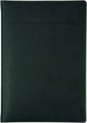 Manager-Timer XL Tucson schwarz 2025 - Cheftimer A4 (21,7x30,3 cm) - 1 Woche 2 Seiten - 160 Seiten - Tucson-Einband - Ze