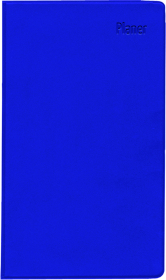Taschenplaner Leporello PVC lila 2025 - Bürokalender 9,5x16 cm - 1 Monat auf 1 Seite - separates Adressheft - faltbar -