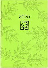 Zettler - Taschenkalender 2025 grün, 10,2x14,2cm, Taschenplaner mit 400 Seiten im Kartoneinband, Tages- und Wochenzählun