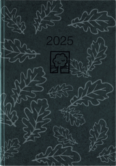 Zettler - Taschenkalender 2025 anthrazit, 10,2x14,2cm, Taschenplaner mit 400 Seiten im Kartoneinband, Tages- und Wochenz
