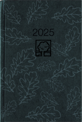 Zettler - Wochenbuch 2025 anthrazit, 14,6x21cm, Taschenkalender mit 128 Seiten im Kartoneinband, Tages- und Wochenzählun