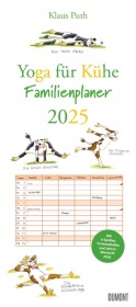 DUMONT - Yoga für Kühe 2025 Familienkalender, 22x49,5cm, Planer mit 6 Spalten für die ganze Familie, Jahresübersicht 202