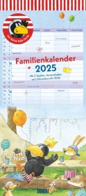 Der kleine Rabe Socke Familienkalender 2025 - Wandkalender - Familienplaner mit 5 Spalten - Format 22 x 49,5 cm