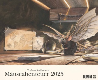 DUMONT - Torben Kuhlmann: Mäuseabenteuer 2025 Wandkalender, 52x42,5cm, Kinderkalender mit schönsten Motiven aus den vier