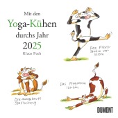 DUMONT - Mit den Yoga-Kühen durchs Jahr 2025 Wandkalender, 23x23cm, Kalender mit den Yoga-Kühen von Klaus Puths, quadrat
