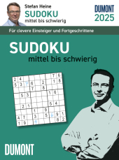 DUMONT - Stefan Heine Sudoku mittel bis schwierig 2025 Tagesabreißkalender, 11,8x15,9cm, Rätselkalender vom Rätselpapst