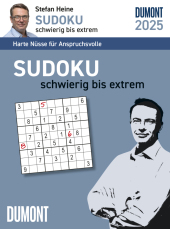 DUMONT - Stefan Heine Sudoku schwierig bis extrem 2025 Tagesabreißkalender, 11,8x15,9cm, Rätselkalender vom Rätselpapst