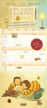 DUMONT - Die kleine Hummel Bommel Familienkalender 2025, 22x49,5cm, Familienplaner mit 5 Spalten, Ideen von Britta Sabba