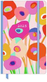 DUMONT - Dominique Vari Blossom 2025 Wochen-Notizkalender, 13x21cm, Taschenkalender mit Verschlussband & Falttasche, vie