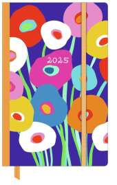 DUMONT - Dominique Vari Blossom 2025 Wochen-Notizkalender, 9x14cm, Taschen-Kalender mit Verschlussband & Falttasche, vie