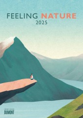 DUMONT - Feeling Nature 2025 Wandkalender, 29,7x42cm, Kalender mit Outdoor-Illustrationen von Henry Rivers, minimalistis