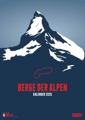 DUMONT - Berge der Alpen 2025 Wandkalender, 50x70cm, Posterkalender mit den außergewöhnlichen Karten von Marmota Maps, z