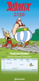 N NEUMANNVERLAGE - Asterix 2025 Familienplaner, 22x45cm, Familienkalender mit 5 Spalten für Termine und Notizen, schöne