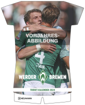 N NEUMANNVERLAGE - Werder Bremen 2025 Trikotkalender, 34,1x42cm, Fußball-Kalender mit Motiven der Stars, Fan-Kalender mi