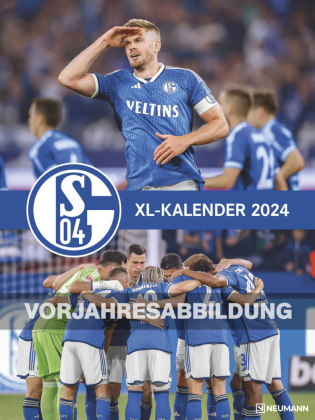 N NEUMANNVERLAGE - FC Schalke 04 2025 Posterkalender, 45x48cm, Fußball-Kalender mit Motiven der Stars, Fan-Kalender mit