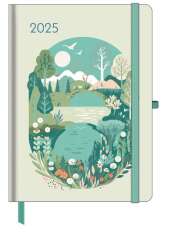 GreenLine - Diary Green Vibes 2025 Buchkalender, 16x22cm, Kalender mit hochwertigem Papier, praktische Alltagsorganisati