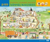 DUMONT - Wimmel-Kalender 2025 Wandkalender, 60x50cm, Kinderkalender mit schönen Abbildungen, mit Illustrationen von R.S.