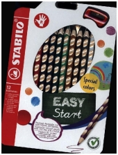 Ergonomischer Buntstift für Rechtshänder - STABILO EASYcolors - 12er Pack mit Spitzer - mit 12 verschiedenen Farben - Sp