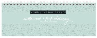 Tischquerkalender Visual Words Office 2025