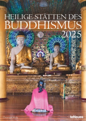 teNeues - Heilige Stätten des Buddhismus 2025 Wandkalender, 29,7x42cm, Kalender mit der ganzen Vielfalt des buddhistisch