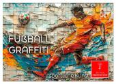 Fußball Graffiti - sportliche Kunst (Wandkalender 2025 DIN A4 quer), CALVENDO Monatskalender