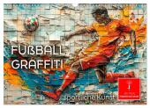 Fußball Graffiti - sportliche Kunst (Wandkalender 2025 DIN A3 quer), CALVENDO Monatskalender