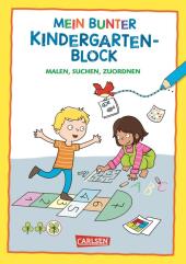Rätseln für Kita-Kinder: Mein bunter Kindergarten-Block: Malen, suchen, zuordnen