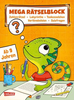 Rätseln für Kinder ab 8: Mega Rätselblock - Zahlenrätsel, Labyrinthe, Teekesselchen, Wortknobeleien, Quizfragen