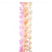 Krepp Girlanden, Blüten Mix, FSC MIX, 7 Stk, 17,5 cm x 3 m, inkl. 2 m Kordel
